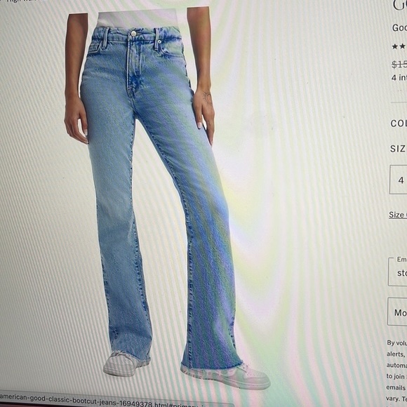 GOOD American Flare Jeans sz 27/2 - Picture 7 of 8